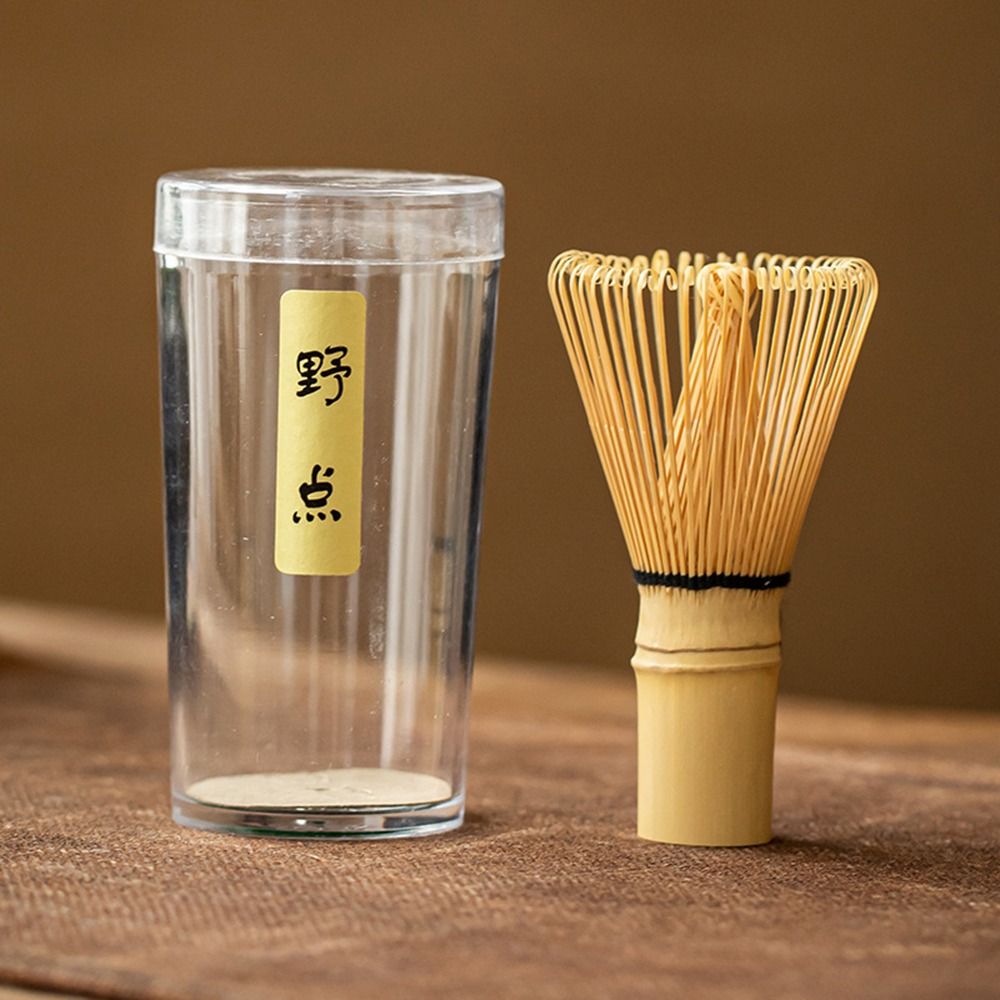 Batidor de té de bambú natural Chasen para preparar Matcha en polvo  herramienta de cepillo (54 puntas)