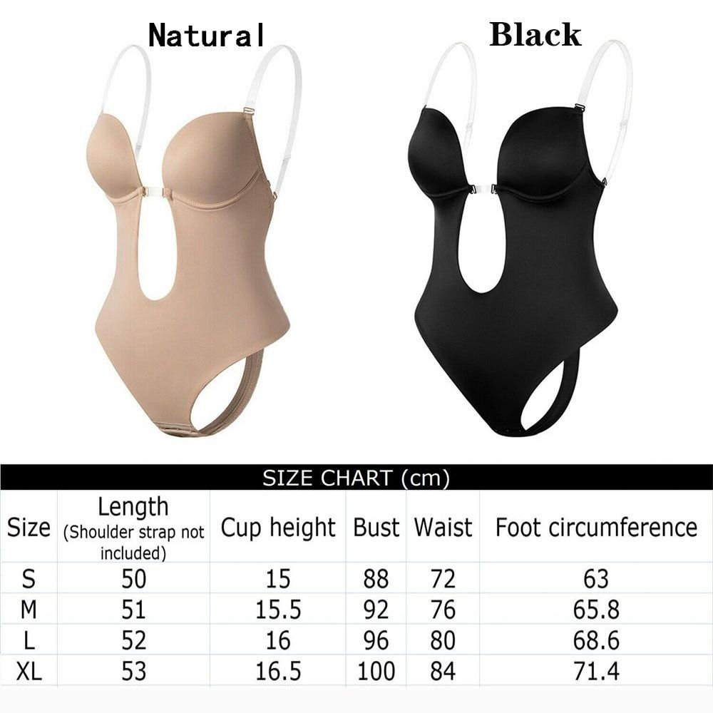 Description Picture 2 of itemShapewear Thongs Lingerie Invisible Push Up Bra U Plunge Backless Underwear Full Body Shaper Backless Dress