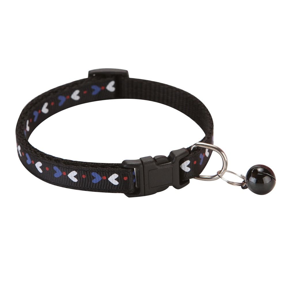 Cartoon Pattern Cat Dog Collar Adjustable Dog Walking Collar with Bell Cute Cat Bell Collar Love Arrow Pattern Pet Collar