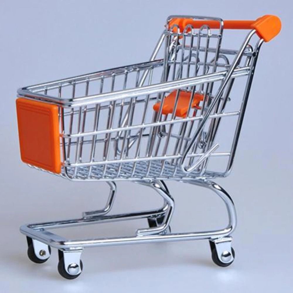 Mini-Supermarkt-Einkaufswagen Aus Metall – Süßer Deko-Helfer Für Schreibtisch & Kinder