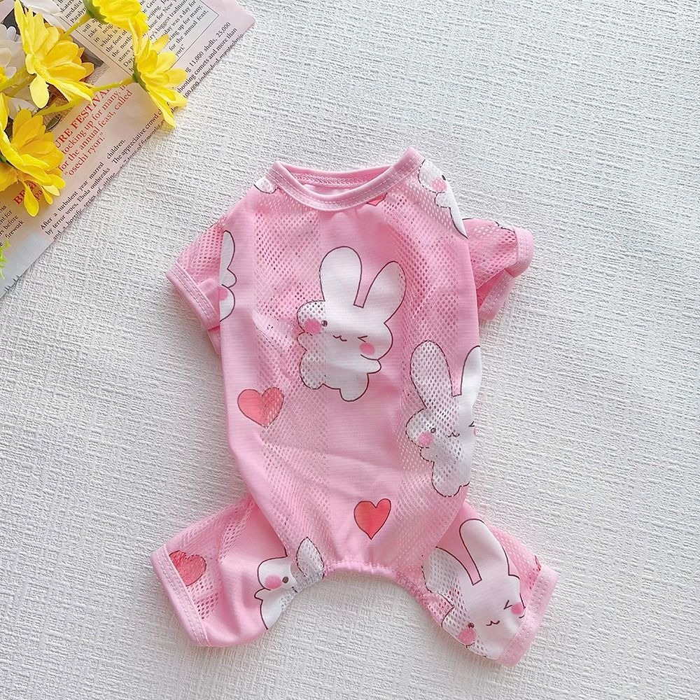 Cute Summer Pet Dog Clothes Breathable Comfortable Pet Vest Animal Pattern Small Medium Dog T-shirt Durable Pet Supplies