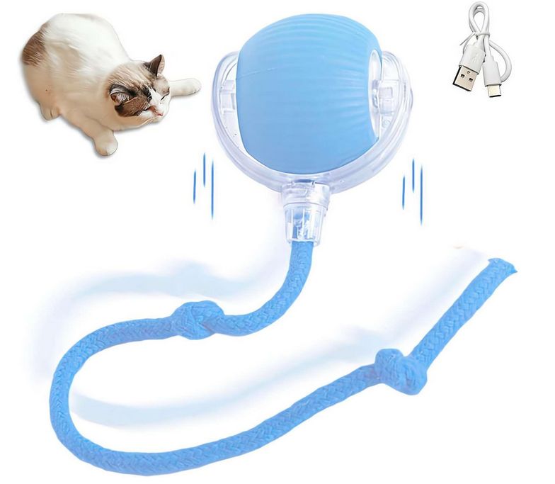 Interactive Cat Toys Rolling Ball Viral Dog Ball, Motion Activate Fast Rolling on Carpet Toys, Interactive Self Moving Balls Toys for Cat Dogs