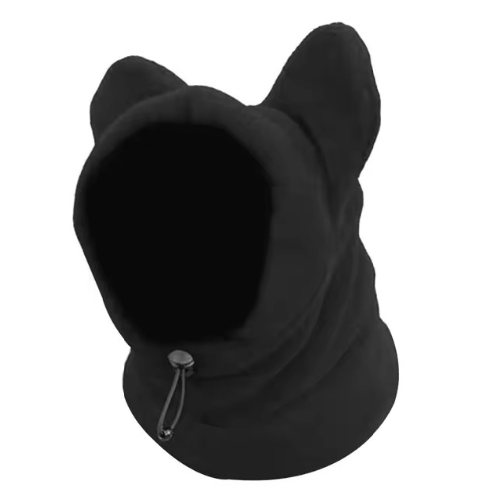 Cute Dog's Fleece Bat Hat Soft Warm Adjustable French Dogs Winter Hats Warmer Ears Hoodie Caps Pet Supplies