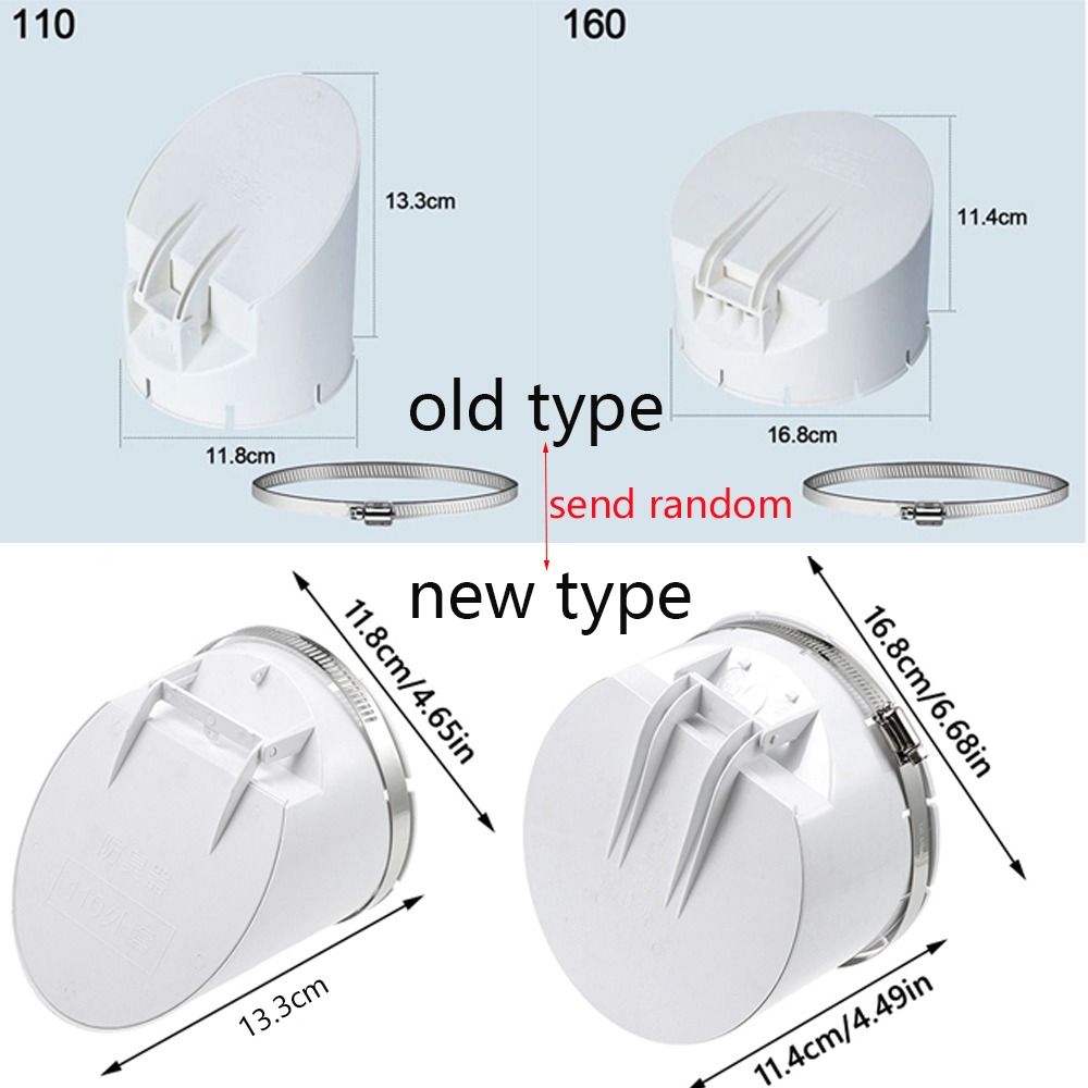 Description Picture 3 of itemDrainage Pipe Floor Drains 50-160mm White Rain Pipe Cap Anti Odor Insect-proof Roof Cover Outdoor Balcony Bathroom Accessory