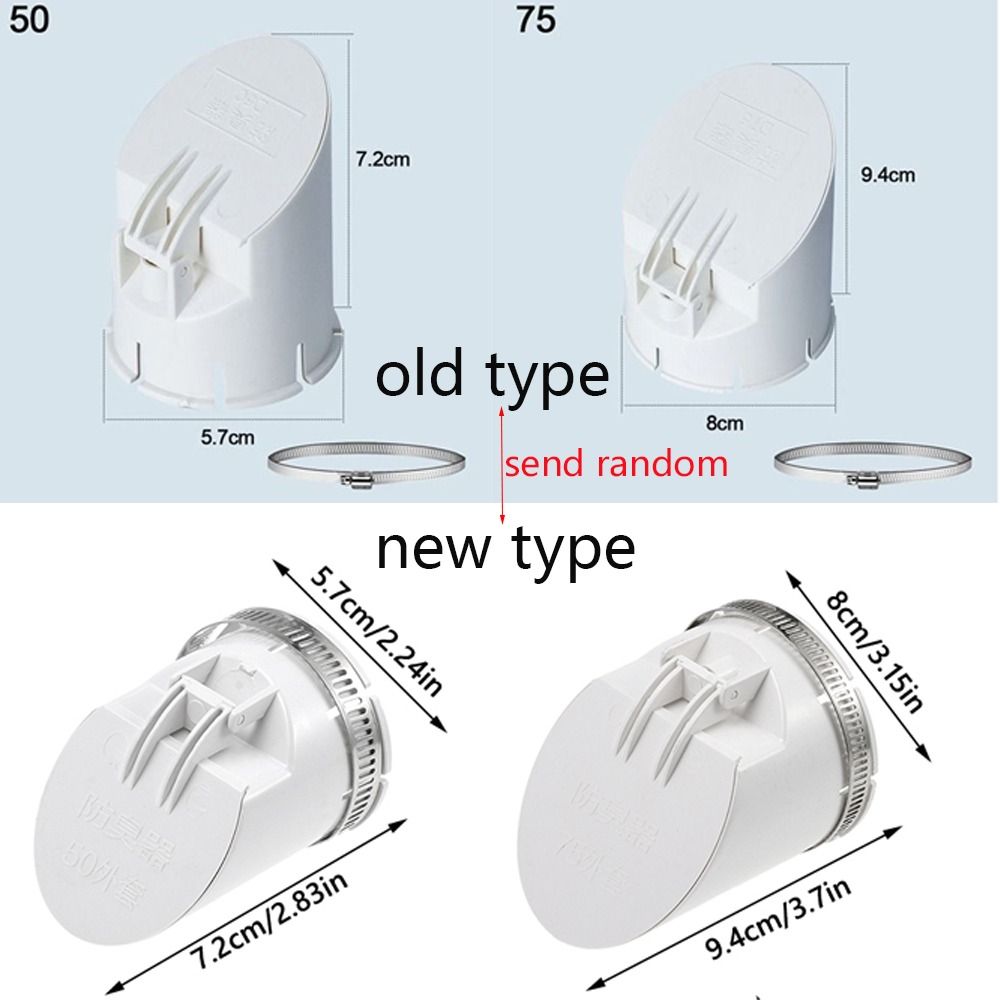 Description Picture 2 of itemDrainage Pipe Floor Drains 50-160mm White Rain Pipe Cap Anti Odor Insect-proof Roof Cover Outdoor Balcony Bathroom Accessory
