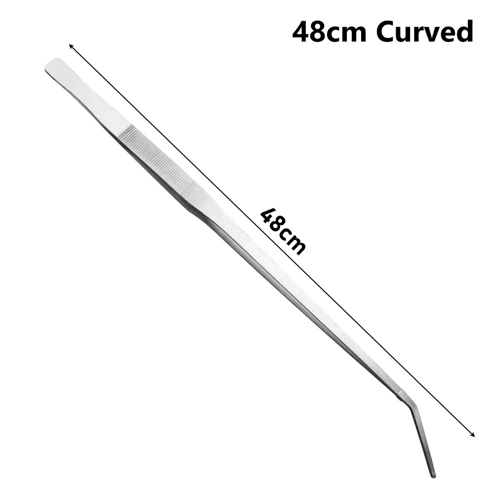 1Pcs 48cm Long Tong Aquarium Tweezers Straight Elbow Coral Water Grass Clip Pet Shrimp Reef Tweezers Fish Tank Cleaning Tools Aquarium Supplies