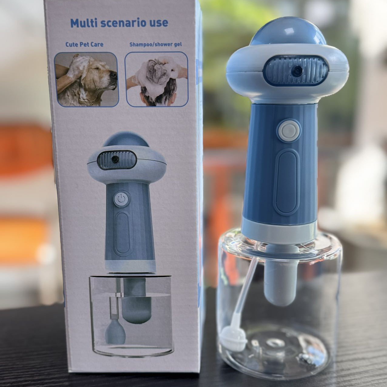 Portable Smart Dog Soap Dispenser USB Charging Press Foam Making Machine Automatic Quick Foam Dog Washing Bubbler for Pets