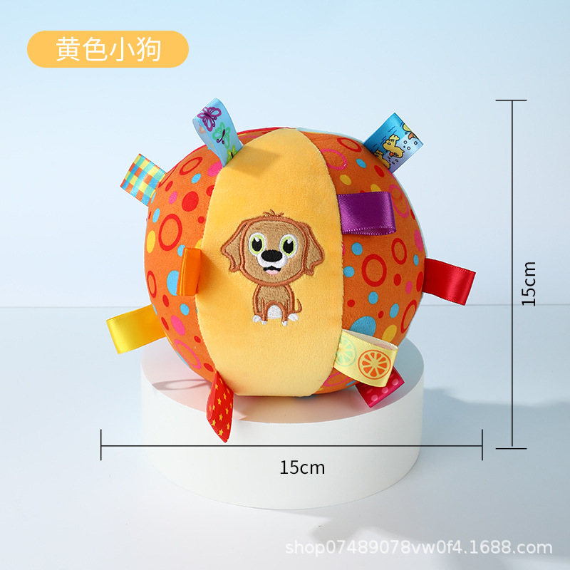 Interactive Ball Dog Toy for Aggressive Chewers Training Decompress Bite Resistant Plush Handle Dog Toys with Bells for Pet Supplies