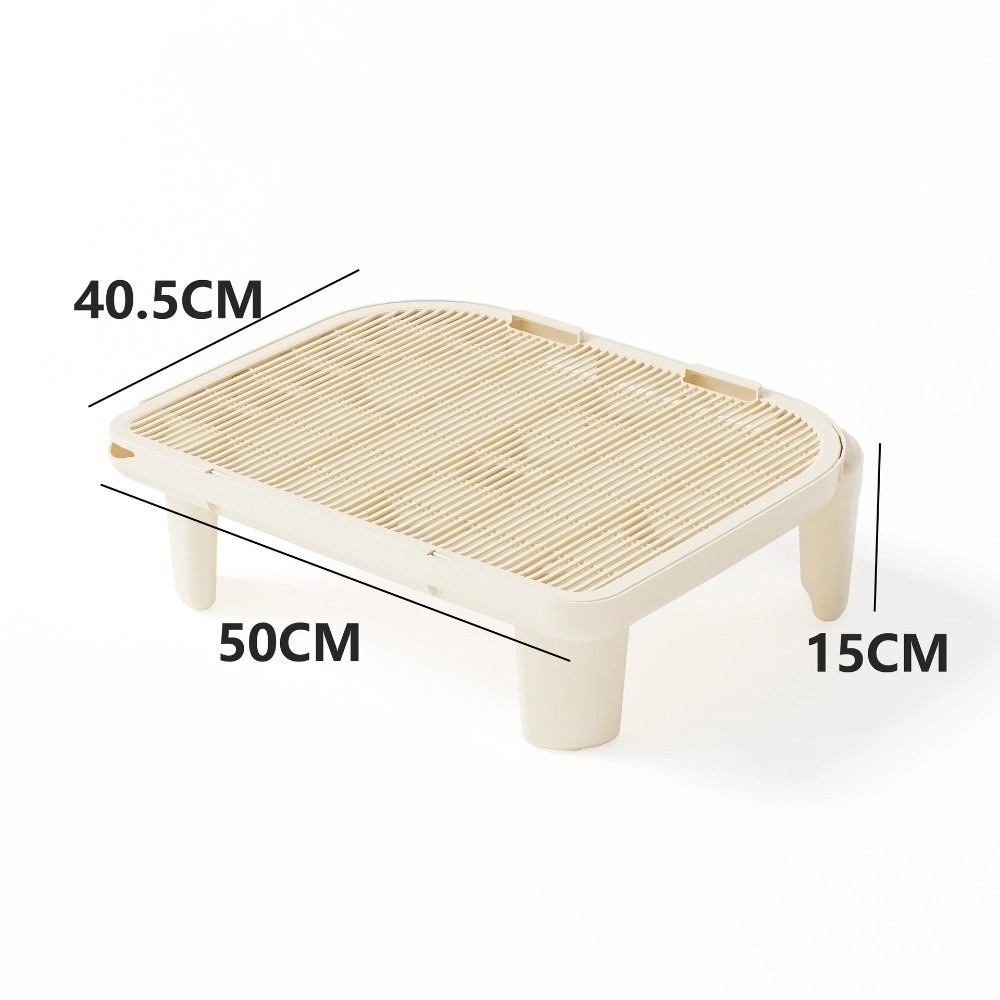 19.6inch Pet Cat Litter Mat Anti-carrying Double-layer Cat Litter Trapping Mat Reusable Portable Cat Rubbing Foot Control Table