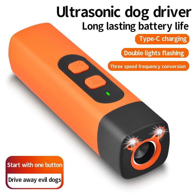 Portable Anti-Barking Dog Bark Deterrent Device Professional 32FT Dog Training Tool Compact 40KHz Bark Shield Indoor Outdoor