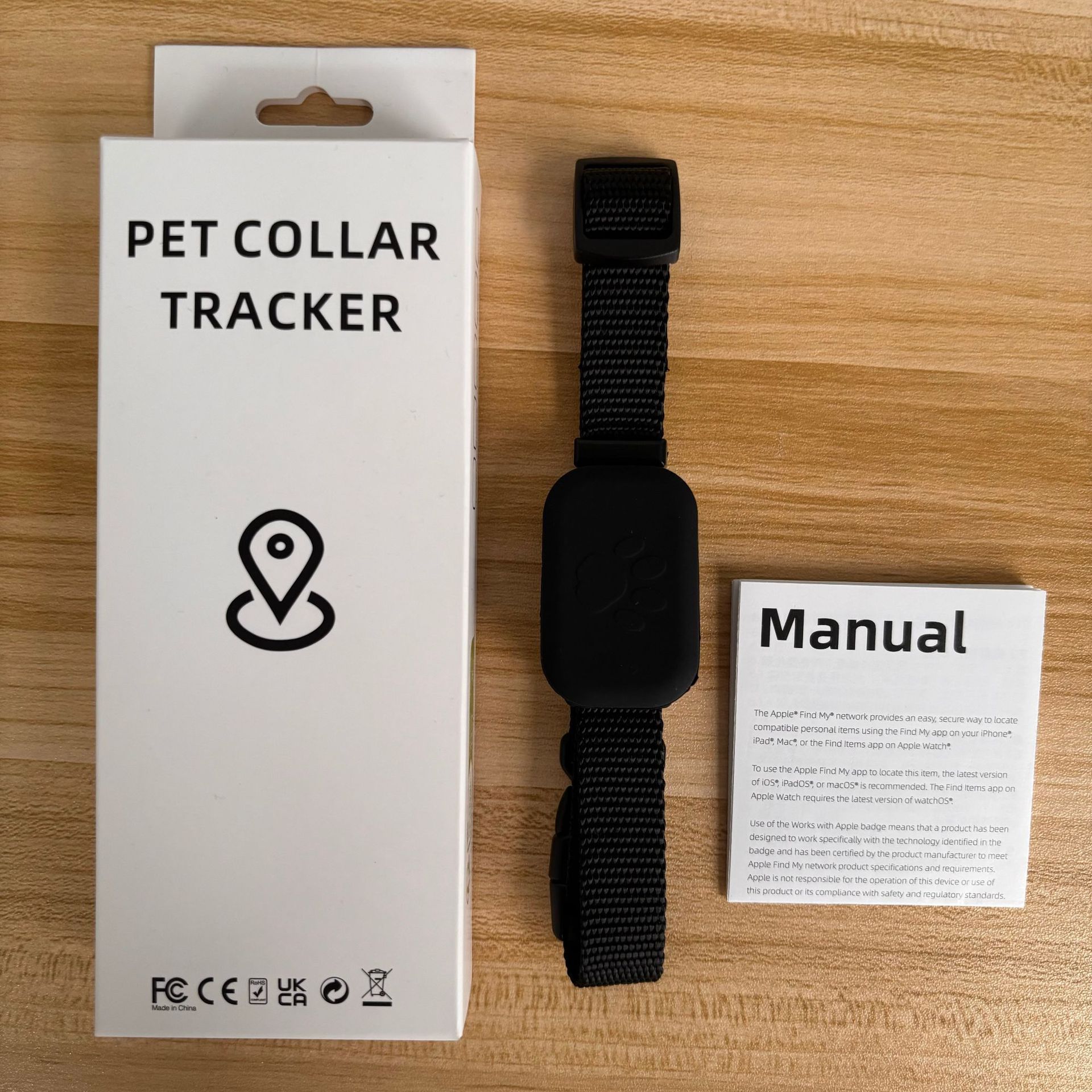Waterproof Pet GPS Tracker Dog Cat Locator Durable Pet Collar Lost Pet Recovery No Subscription iOS Android Compatible