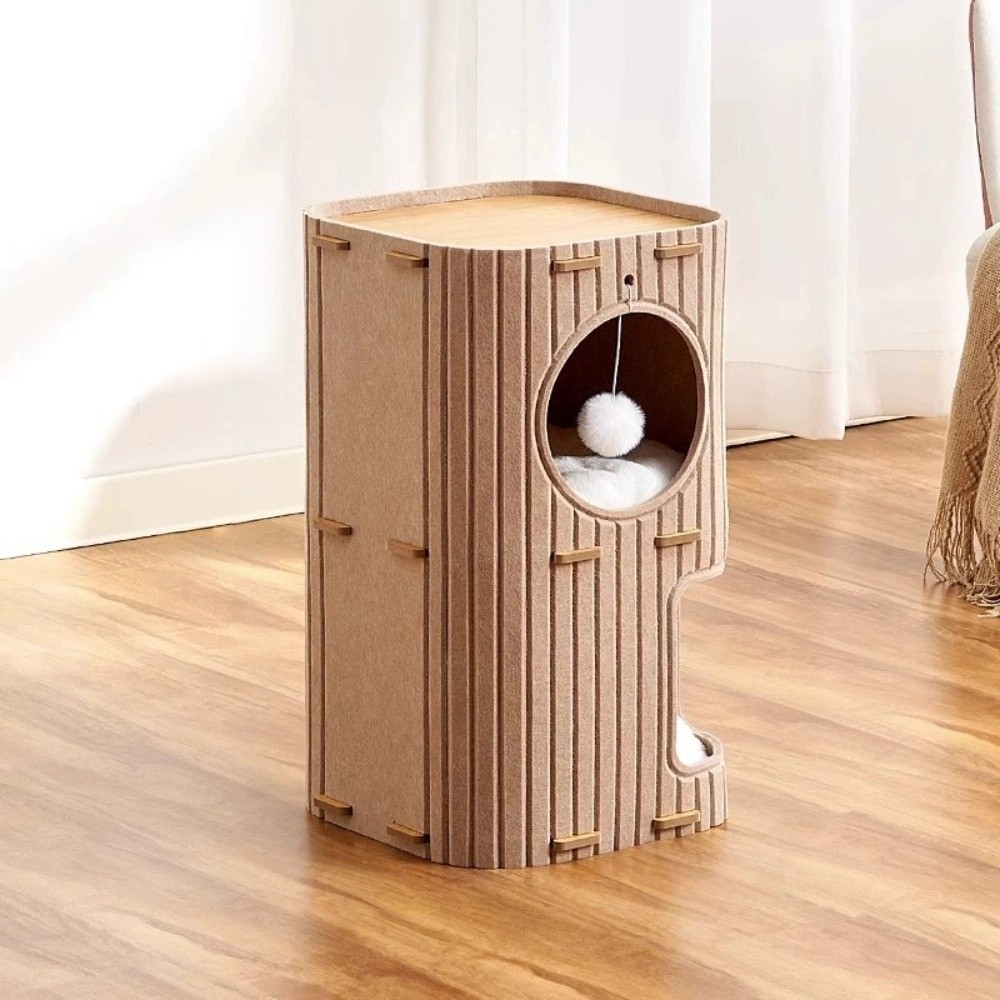 Cat house, cat castle, house with holes, 2/3 floors, cat condo, cat building, Japanese design cylindrical cat condo
