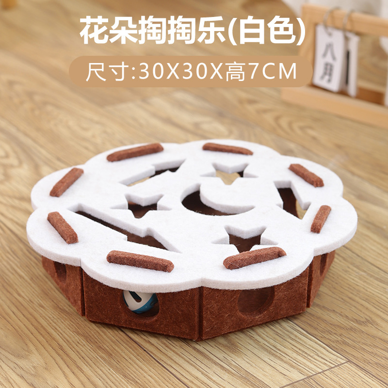 Cat Scratching Posts For Indoor Cat Puzzle Toy Felt Puzzle Box Cat Exercise Toy with Ball  Kitten Interactive Toy Indoor Exercise Toy Entertainment Supplies