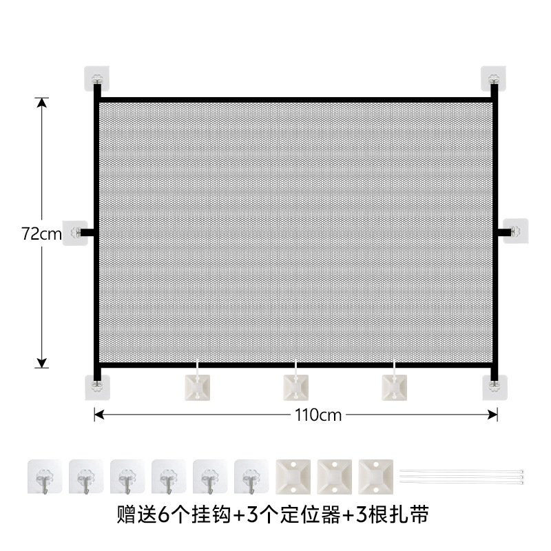 New Retractable Pet Barrier Fences Mesh Anti-Escape Pet Safety Gate Folding with Hooks Dog Isolation Gate Cat Accessories
