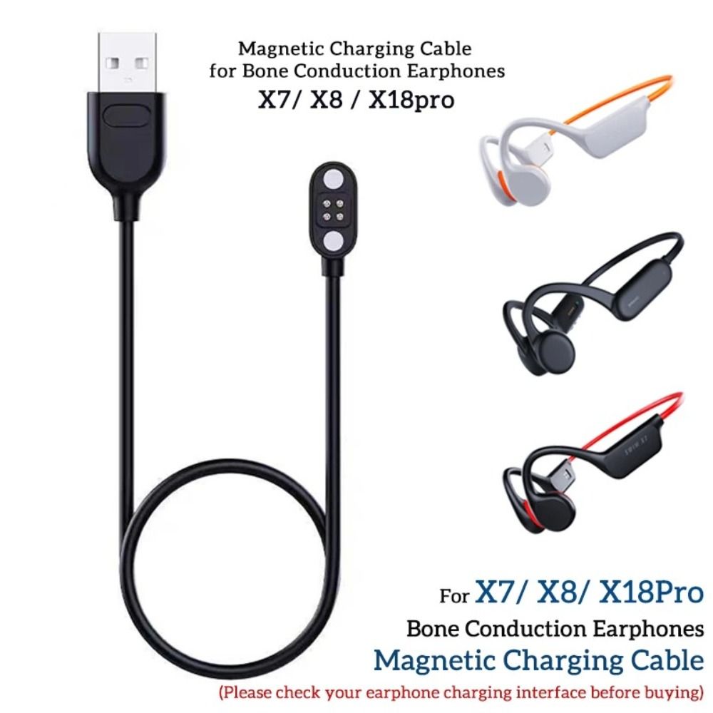 For Magnetic Bone Conduction Earphones Charger USB 5V 1A Charging Cable Wireless Waterproof Power Cord for YUANS X7/X8/X18pro
