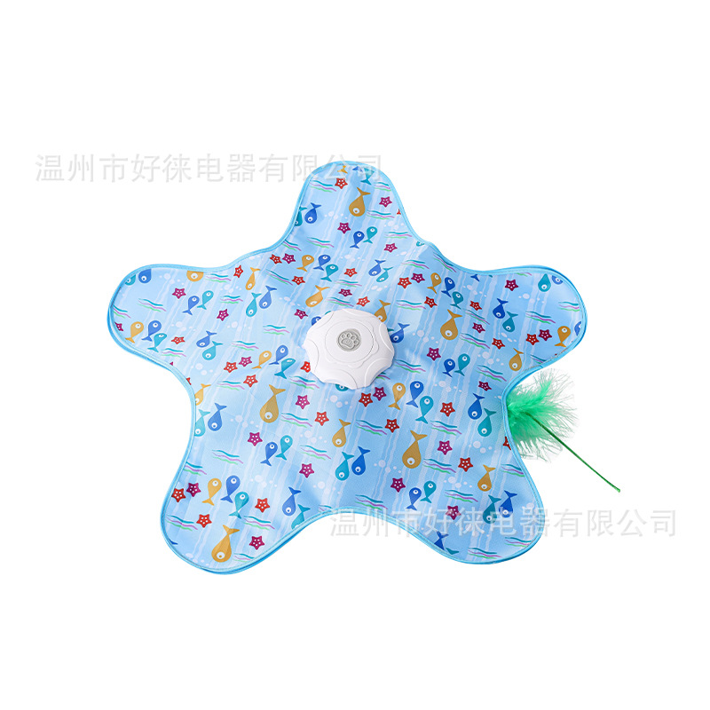 Cat Toys Interactive Hide and Seek Cat Toy with Mouse Squeaky Motion Activated Moving Concealed Feathers Kitten Teaser Toy