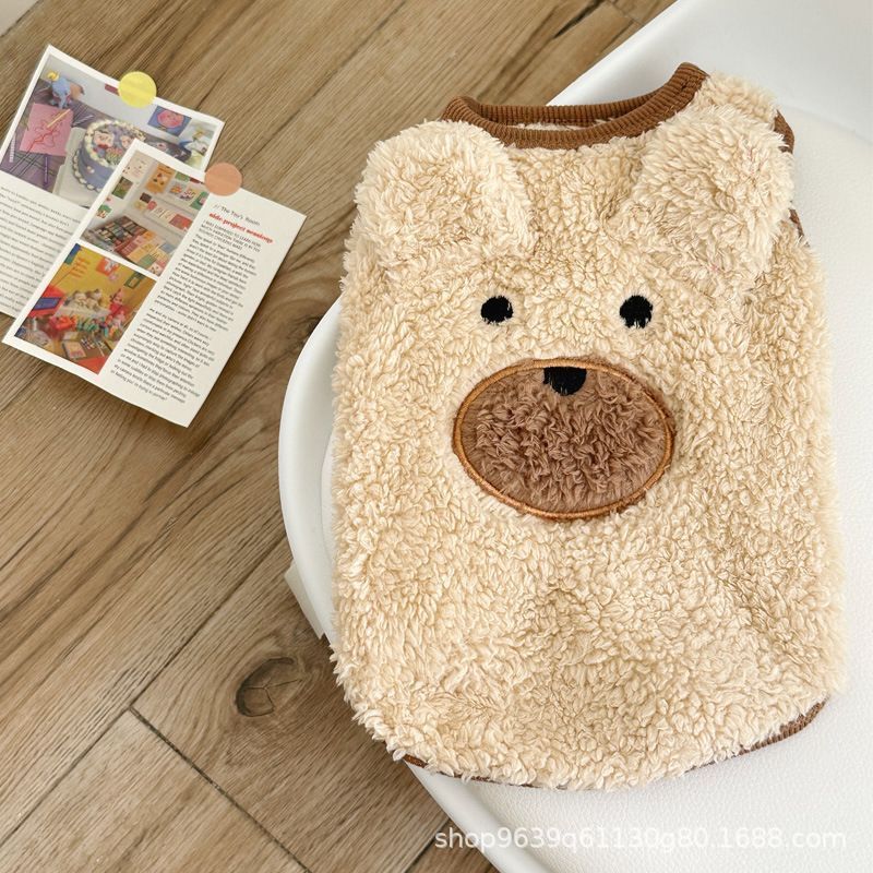 1.5-11.5kg Winter Dog Clothing Soft Plush Teddy Bear Sweater Vest Warmth Pets Cute Clothes Teddy Schnauzer Clothes Puppy Clothes