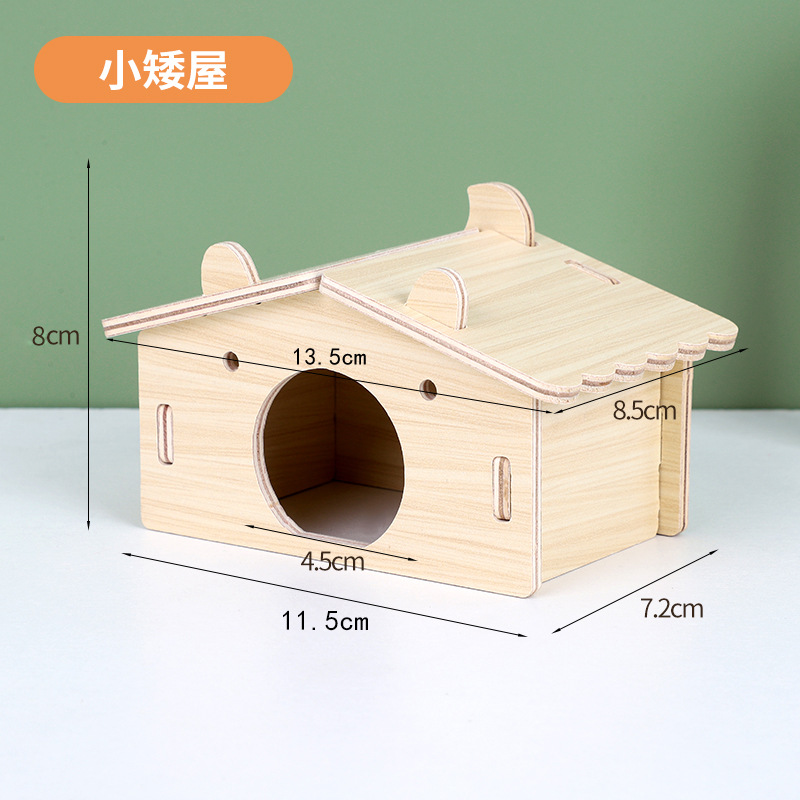 New Wooden Hamster Villa Chewable Easy to Install Platform House Durable Cage Accessories Hamster Climb Toy Pet Supplies