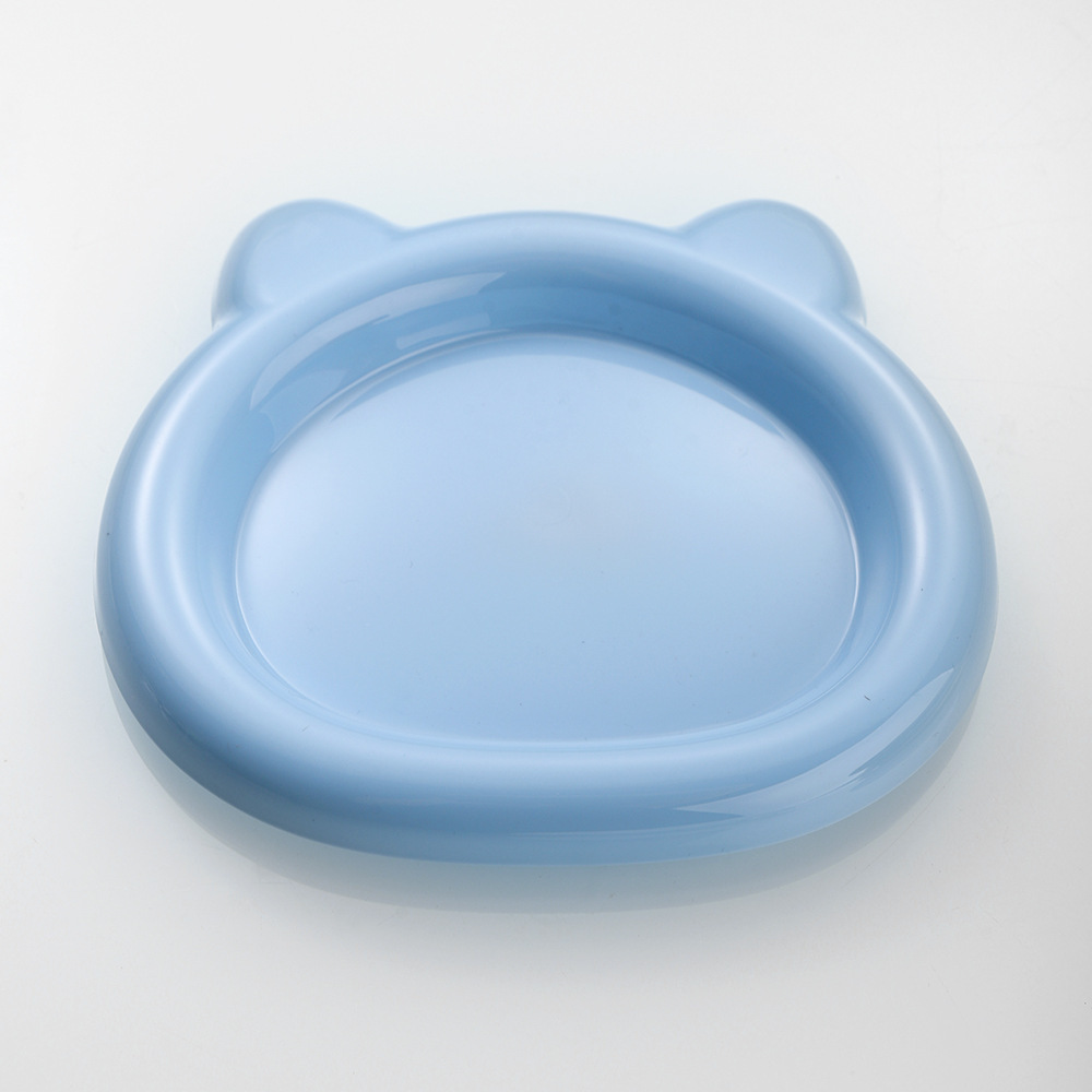 Cat Bowls Plastic PP Little Bear Cat Food Dish Colorful Cute Ins Pastry Plate Kitten Bowl for Puppy Cat