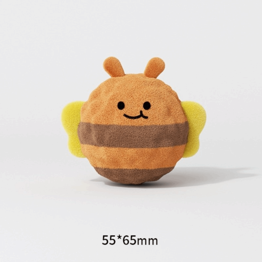 New TPR Pet Plush Ball Washable Bite Resistant Dog Chew Toy High Bounce Cute Bee Chick Piggy Sound Ball Toy Pet Training