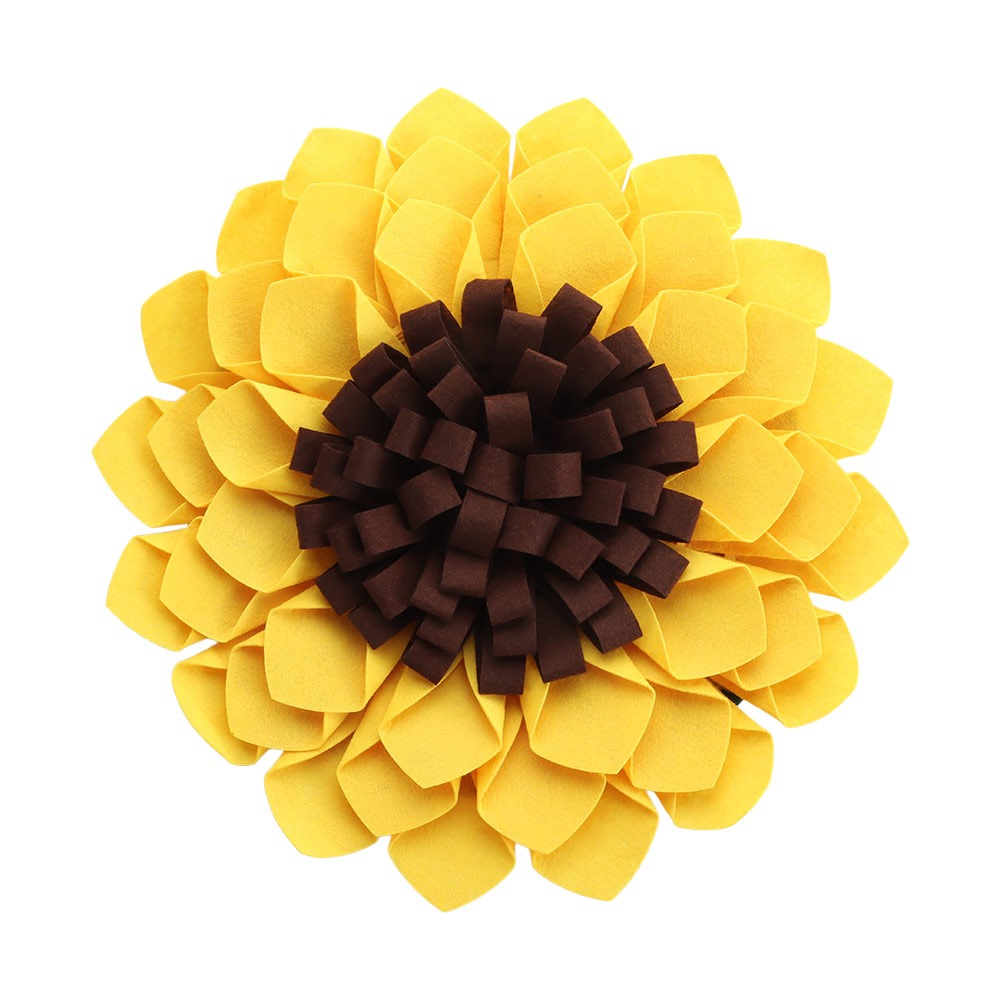 Funny Sunflower Snuffle Mat Stress Relief Felt Sniff Mat Large Slow Feeder Treat Toy for Dogs
