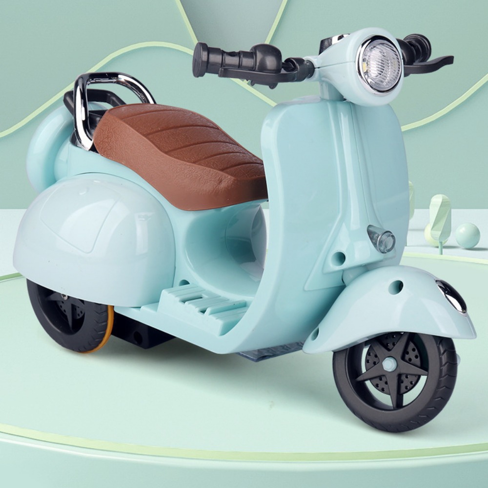 Cute Doll Mini Electric Motorcycle Children's Toy for Labubu Retro Dazzling Spin Toy Motor for Doll Cotton Doll Pet Toys Birthday Gift