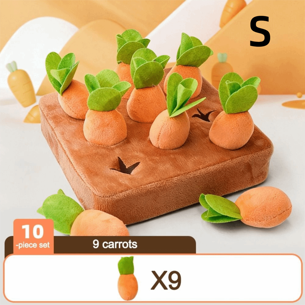 Carrot Snuffle Mat for Dogs Interactive Puzzle Toy Pet Stress Relief Dogs Chew Toys Enrichment Foraging Slow Feeder for Puppy Dogs Cats
