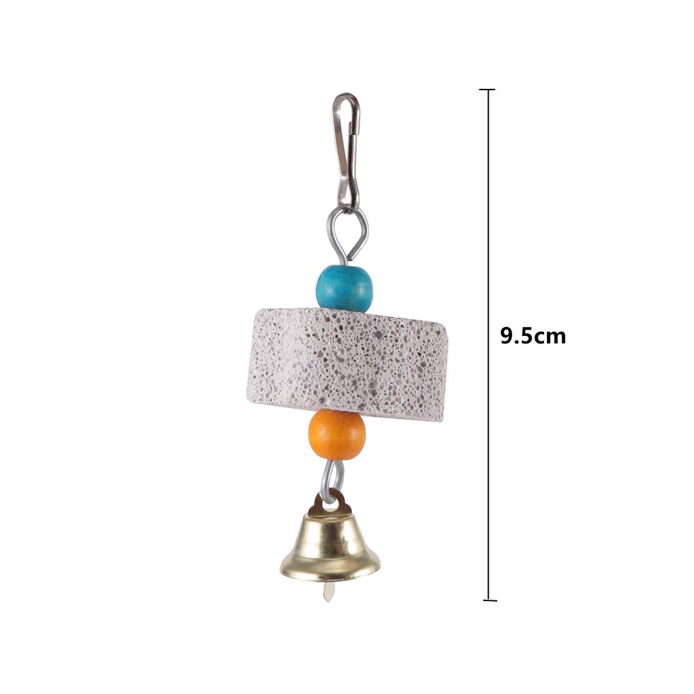 Stone Mineral Chew Toy for Ornament Parrot Pet Supplies Bird Cage Toy Grinding Stone Flower Shape Chew Bite Hang Style Parakeet Toys