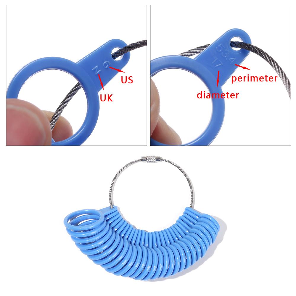 Portable Professional Ring Measuring Gauge Finger Ring Stick Standard Sizer UK/US Official For DIY Loop Jewelry Size Tool