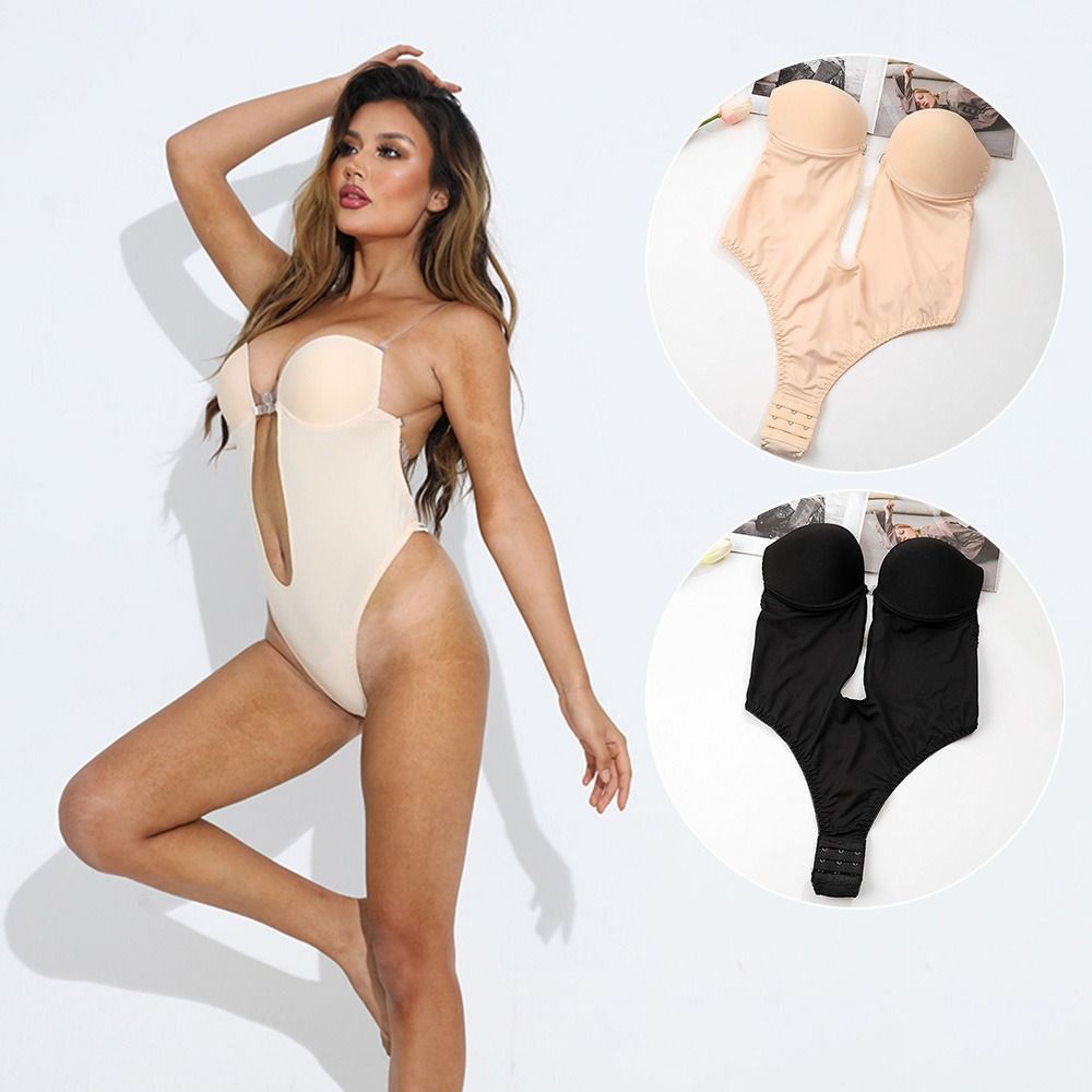 Description Picture 5 of itemShapewear Thongs Lingerie Invisible Push Up Bra U Plunge Backless Underwear Full Body Shaper Backless Dress